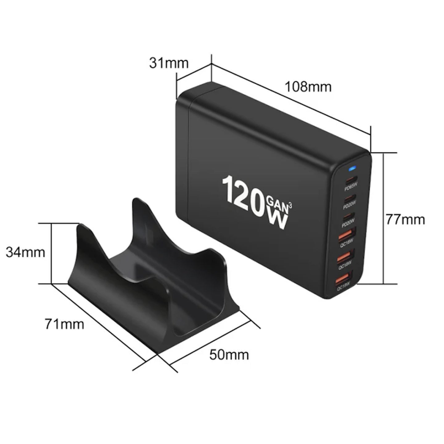 120W GAN Desktop Charger